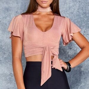 Blackmilk Unicorn Party Tie Rio Sparkly Flutter Sleeve Top Size XL